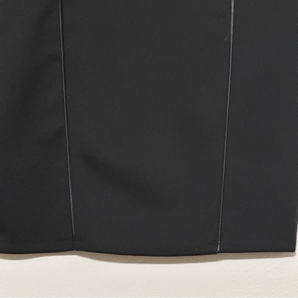 NEW! Black Swan Classic Black Pencil‎ Skirt With Leather Details  Size 27 NWT - Picture 3 of 9